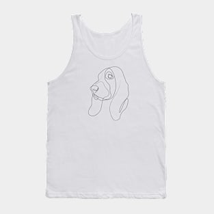 Basset Hound - one line drawing Tank Top